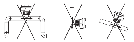 How not to install the flow meter